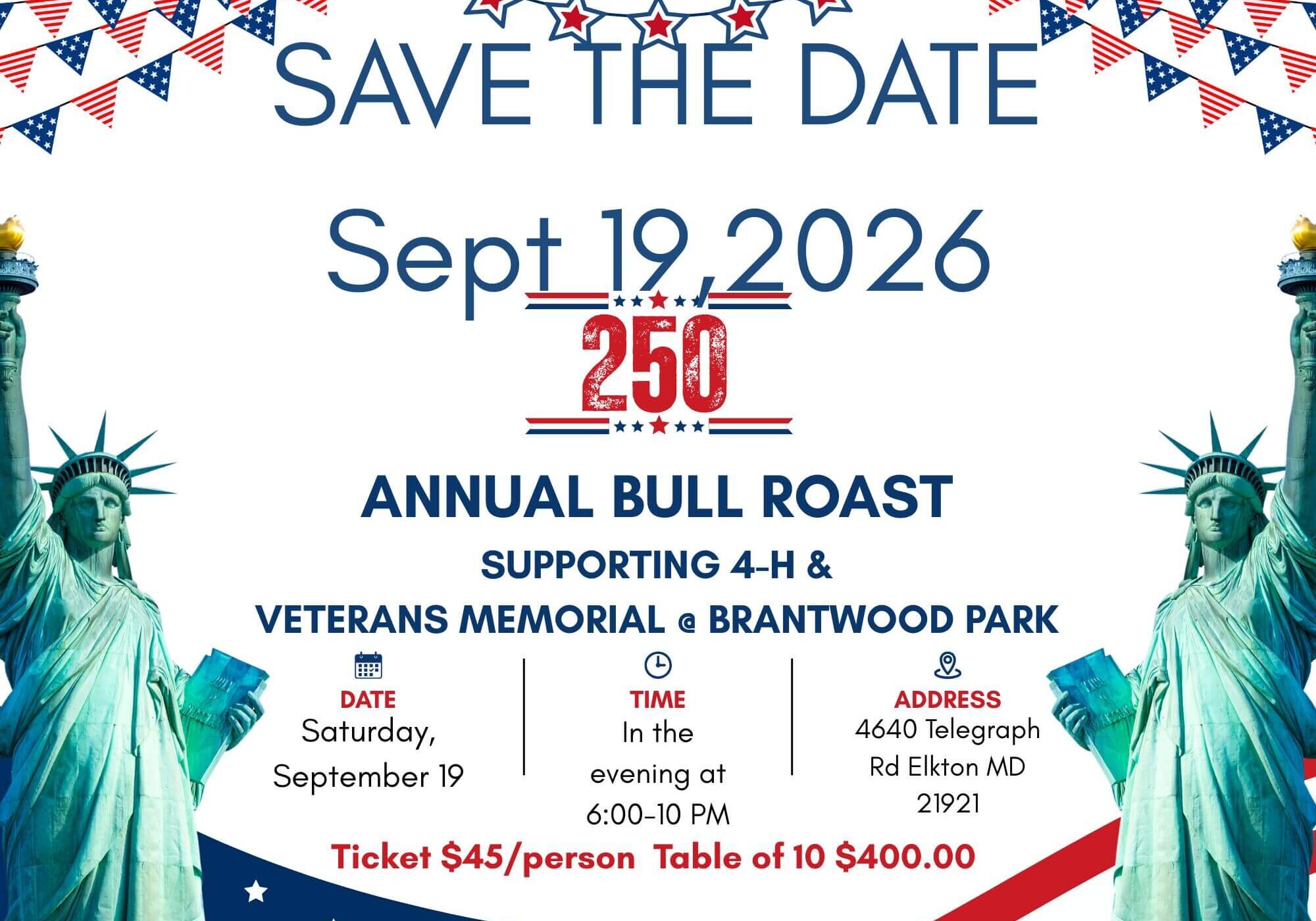 Bull Roast Save the Date 2026
