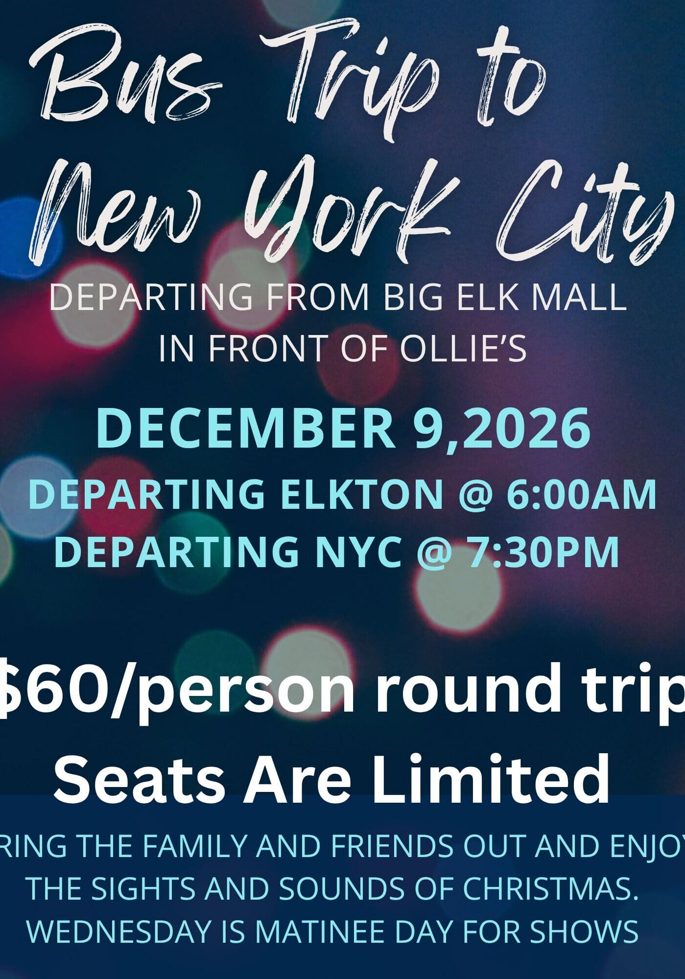 NYC Bus Trip Flyer